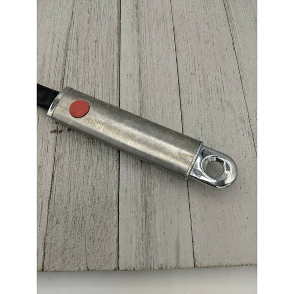 Nylon Slotted Spoon 13 1/4” Black Silver Handle - Picture 2 of 7